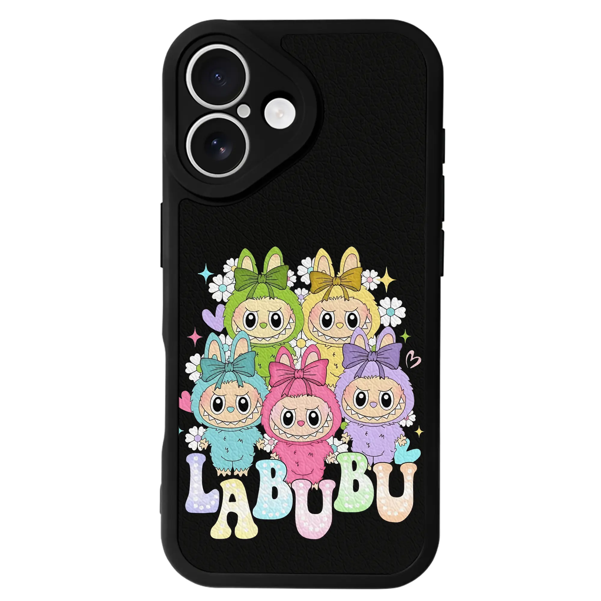 ラブブ グッズ ラブブ - IPhone 16シリーズ対応 ・ シリコンスマホケース ・ レザー調 ・ 高精度フィット ・ 耐衝撃 ・ ワイヤレス充電対応 ・ 精密カット